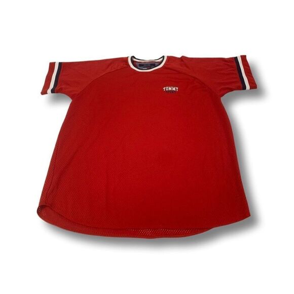 Vintage Tommy Jeans Mesh Jersey Style T-shirt - Picture 1 of 7